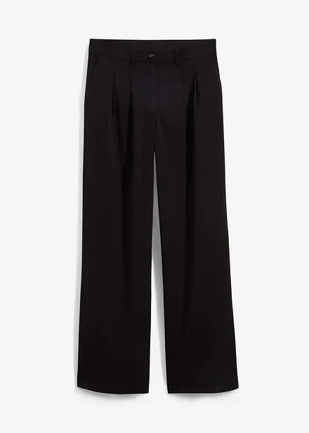 High waist broek met wijde pijpen