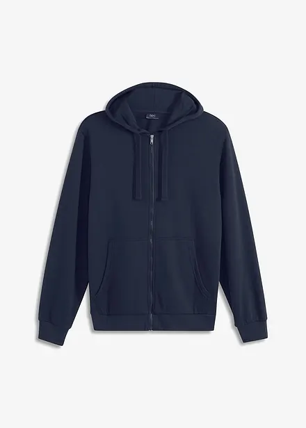 Sweatvest met capuchon en ritssluiting