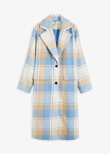 Lange oversized jas in wollen look