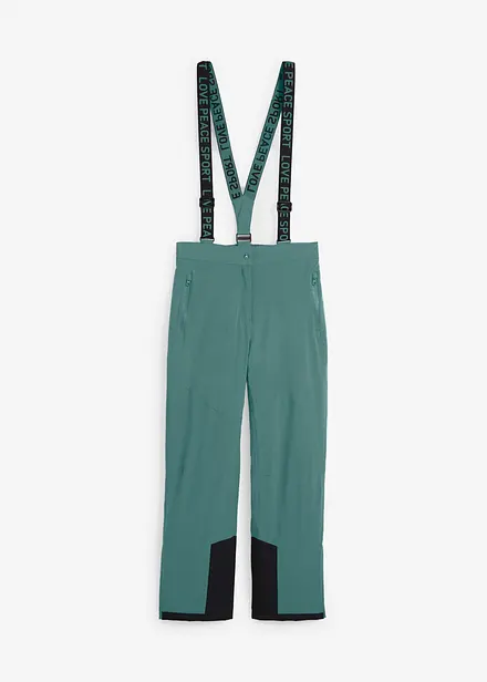 Outdoor thermo skibroek met afneembare bretels, waterdicht, straight