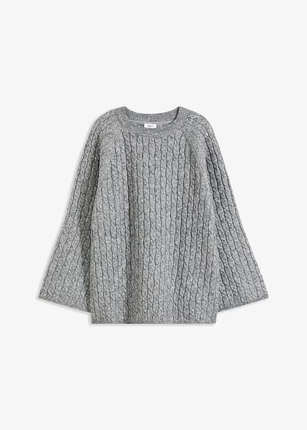 Oversized trui met kabelpatroon
