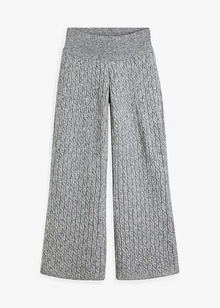 Gebreide broek met kabelpatroon