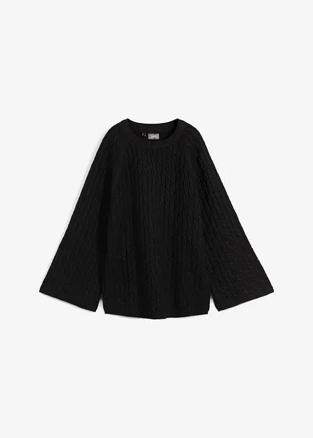 Oversized trui met kabelpatroon