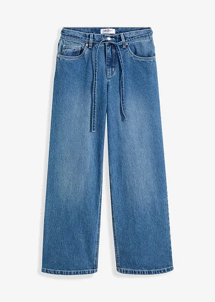 Wide leg jeans met mid waist