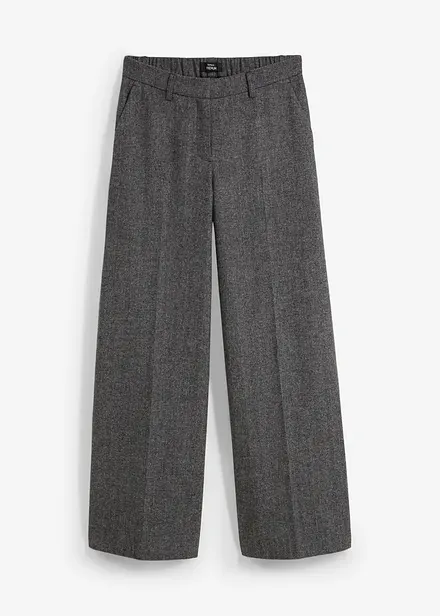 Wollen broek met visgraatpatroon