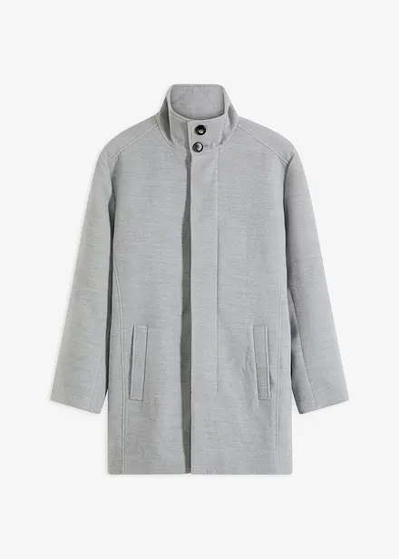 Korte coat in wollen look