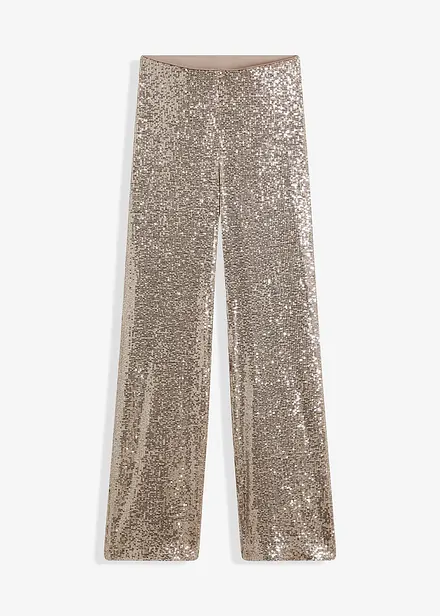 Jersey broek met pailletten