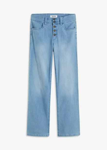 High waist stretch jeans, straight