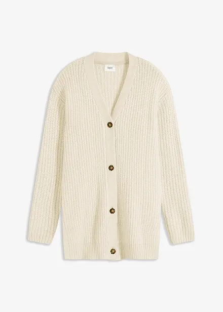 Grof gebreid vest in een zachte wolmix