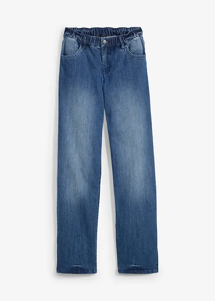 Wide leg jeans met high waist comfortband