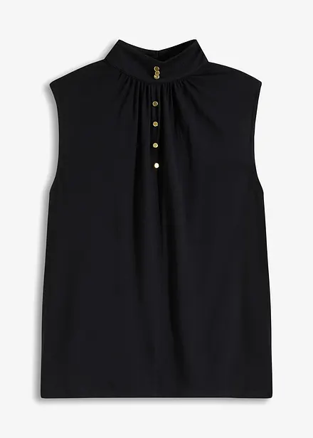 Jersey top met sierknopen