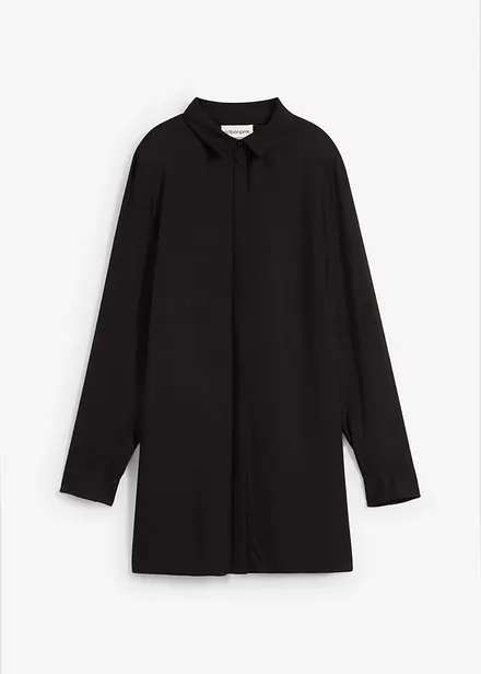 Lange blouse met splitten van soepel vallende viscose