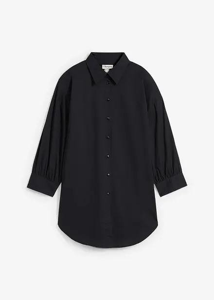 Oversized blouse van katoen met 3/4 mouwen
