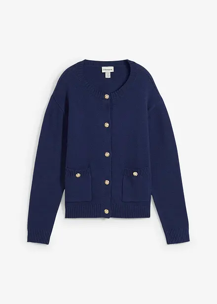 Gebreid vest met zakken