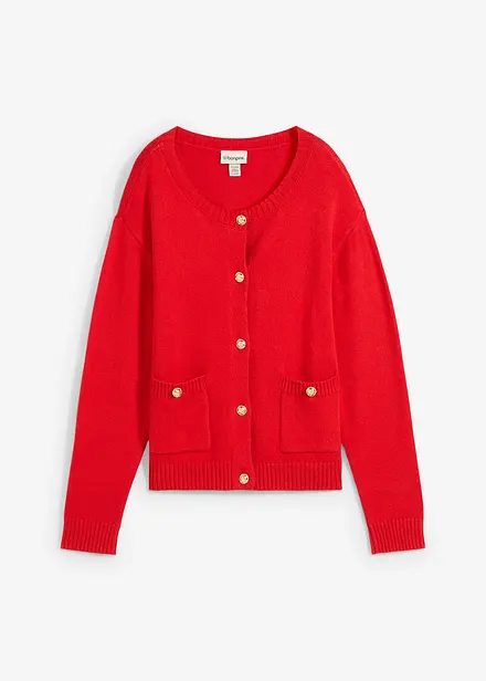 Gebreid vest met zakken