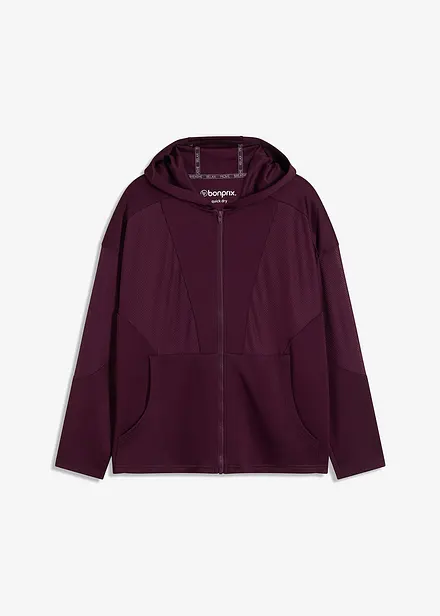 Oversized sportjas met transparant mesh