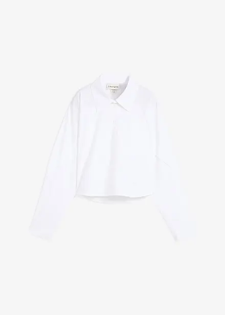 Cropped blouse van katoen