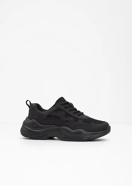 Chunky sneakers met mesh inzet