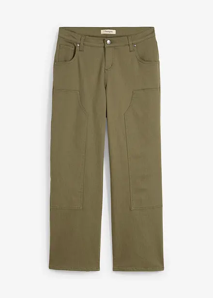 Twill broek van elastische katoenmix