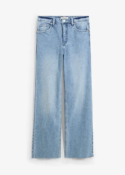 Wide leg jeans, high waist, full length