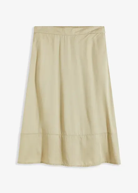 Midirok van lyocell met elastisch tailleband