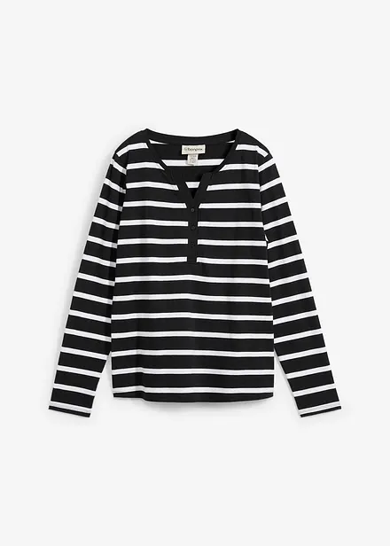 Henley shirt van biologisch katoen
