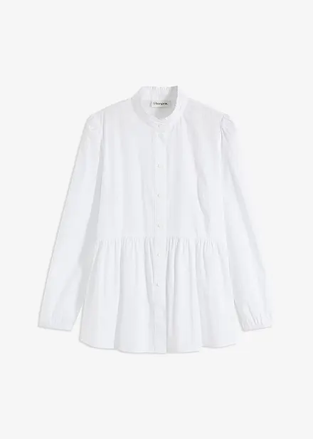 Lange blouse met plooitjes