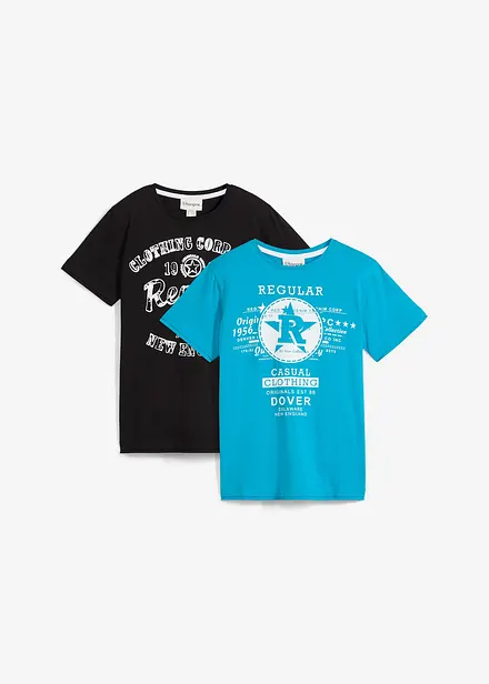 Jongens T-shirt (set van 2) van biologisch katoen
