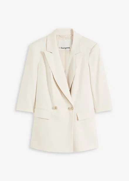 Lange blazer met 3/4 mouwen
