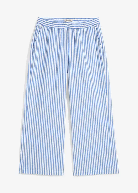 7/8 palazzo broek van seersucker