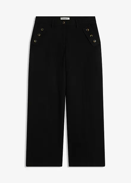 Twill broek met sierknopen