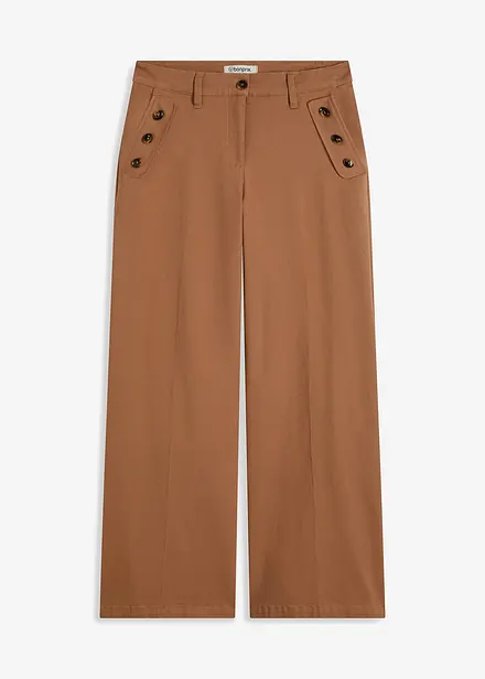 Twill broek met sierknopen