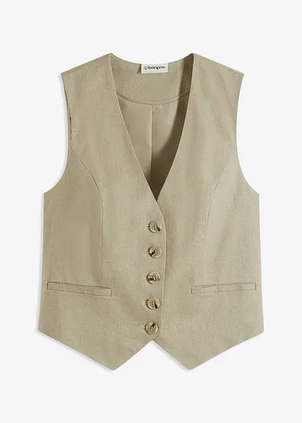 Gilet in een soepele visosemix