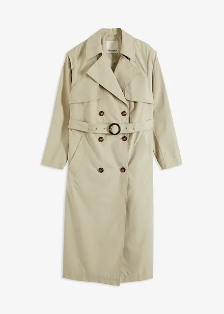 Trenchcoat met afneembare mouwen