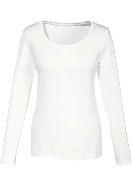 Katoenen longsleeve met ronde hals