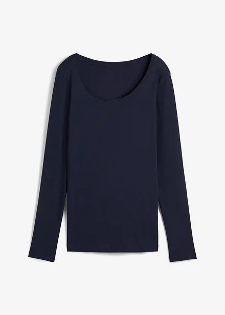 Katoenen longsleeve met ronde hals