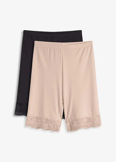 Biker short met verkoelend polyamide en anti-schurend effect (set van 2)