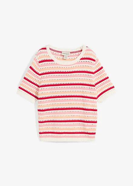 Geribd shirt met strepen