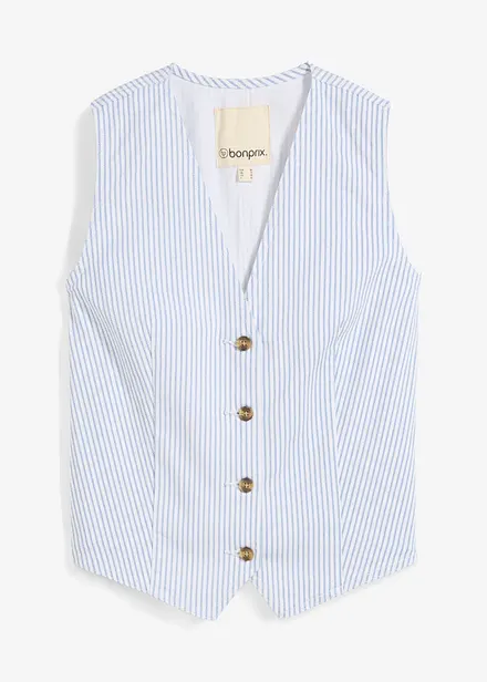 Jeans gilet gestreept