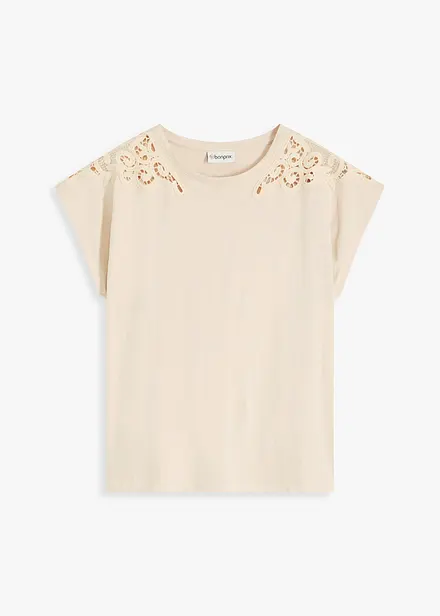 Shirt met kanten detail