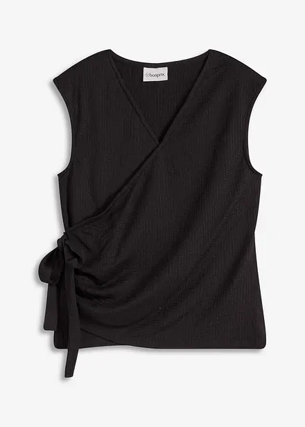 Shirt van jersey in wikkellook