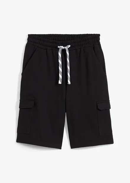 Sweat bermuda met cargozakken van puur biologisch katoen