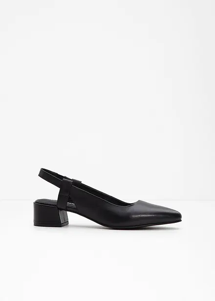 Leren slingback pumps