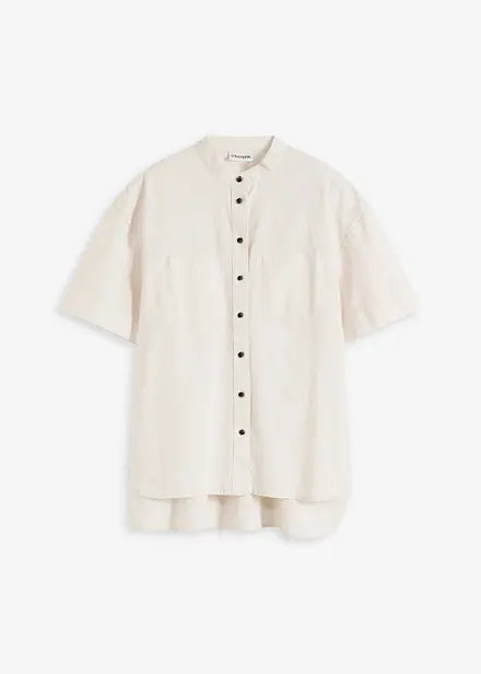 Overhemdblouse in een fijne viscosemix