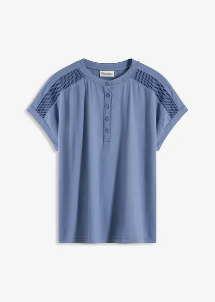 Shirt met kanten inzetstuk