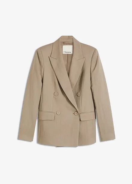 Blazer met lyocell in crincle-look