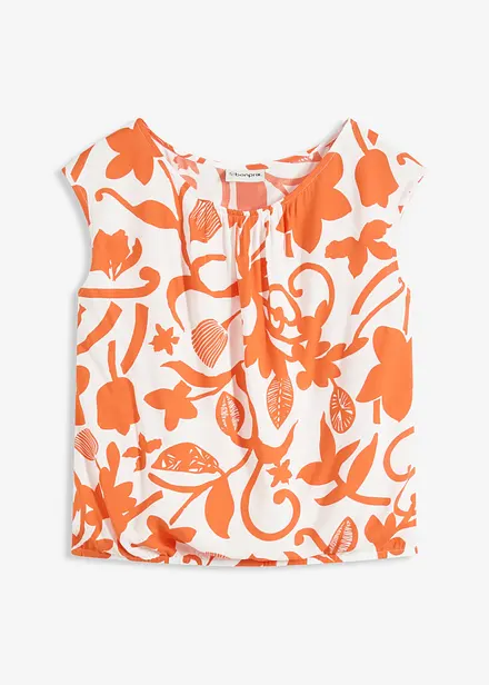 Korte blousetop van soepele viscose
