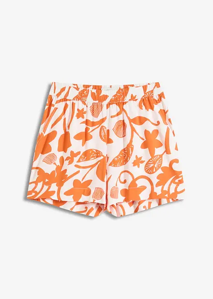Gedessineerde short van soepele viscose