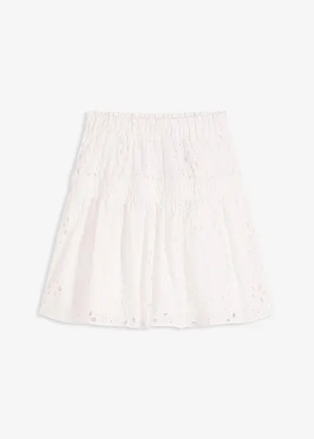 Minirok met eyeletborduursel