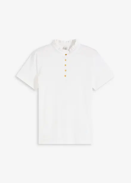 Katoenen shirt met ruches